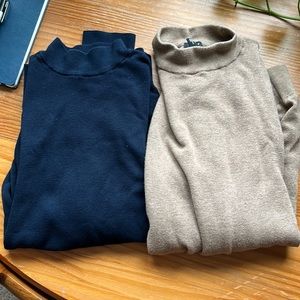 2 h&m mock neck sweaters